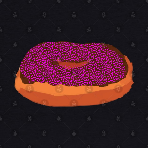 Chocolate Donut with Pink Sprinkles by Usagicollection